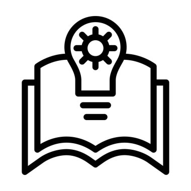 Bilgi Vektörü İllüstrasyon Satırı Simgesi Tasarımı