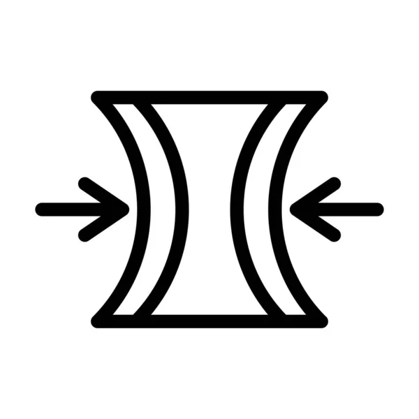 Elastisite Vektör İllüstrasyon Satır Simgesi Tasarımı