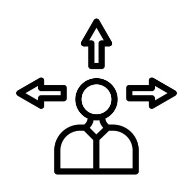 Seçim Vektörü İllüstrasyon Satırı Simge Tasarımı