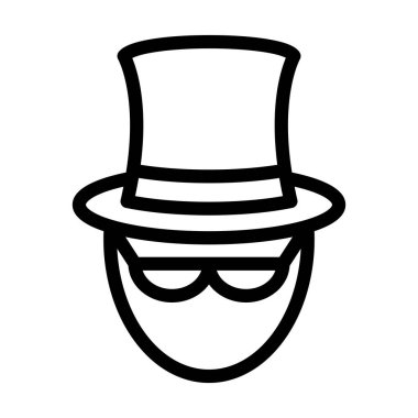 Dolandırıcılık Vektörü İllüstrasyon Satır Simgesi Tasarımı