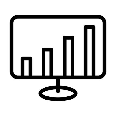 Grafik Vektörü İllüstrasyon Satırı Simge Tasarımı
