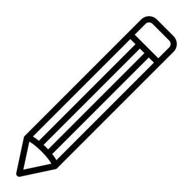 Kalem Vektörü İllüstrasyon Satırı Simgesi Tasarımı