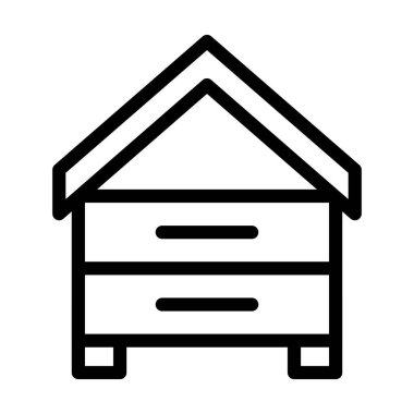 Arı Kovanı Vektörü Resmetme Satırı Simgesi Tasarımı