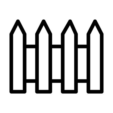 Çit Vektörü Resmetme Satırı Simge Tasarımı