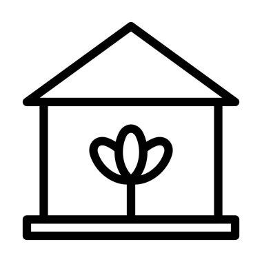 Sera Vektörü İllüstrasyon Satır Simgesi Tasarımı