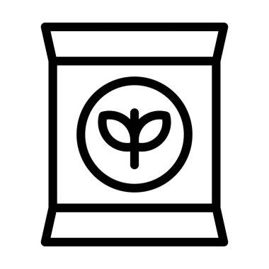 Gübre Vektörü Resmetme Satırı Simgesi Tasarımı