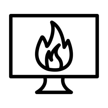 Hasar Vektörü Resmetme Satırı Simgesi Tasarımı