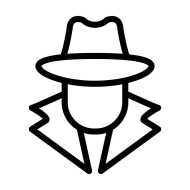 Casus Vektör İllüstrasyon Satır Simgesi Tasarımı