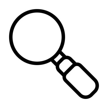 Arama Vektörü İllüstrasyon Satırı Simgesi Tasarımı