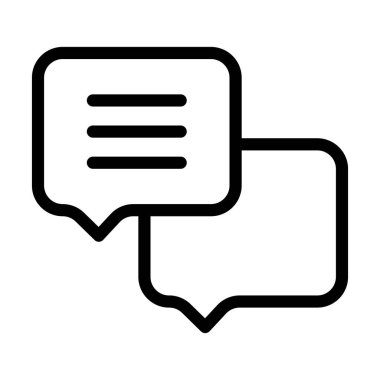 Çevrimiçi Sohbet Vektörü Resmetme Satırı Simgesi Tasarımı