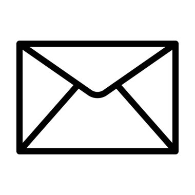 E- posta Vektörü Resmetme Satırı Simgesi Tasarımı