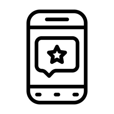 Favori Vektör İllüstrasyon Satır Simgesi Tasarımı