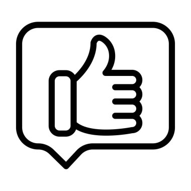 İyi Geri bildirim Vektörü Resmetme Satırı Simgesi Tasarımı