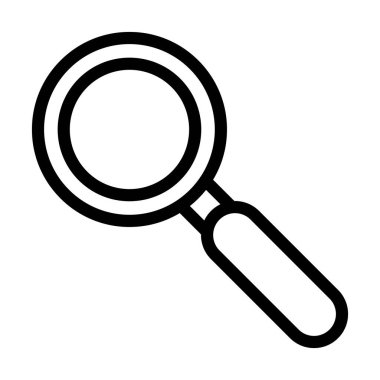 Arama Vektörü İllüstrasyon Satırı Simgesi Tasarımı