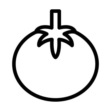 Domates Vektörü Resmetme Satırı Simgesi Tasarımı