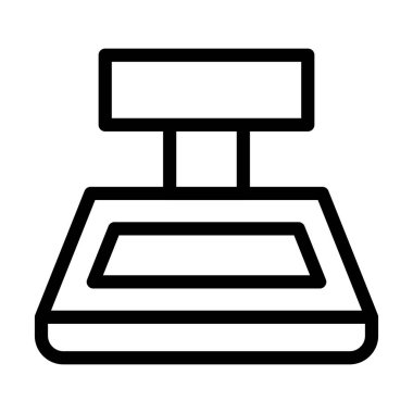 Ağırlık Boyutu Vektör Resmetme Satırı Simgesi Tasarımı