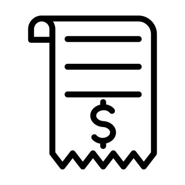 Alıcı Vektörü İllüstrasyon Satır Simgesi Tasarımı