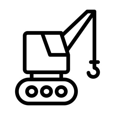 Turna Kamyonu Vektör Resmetme Satırı Simge Tasarımı