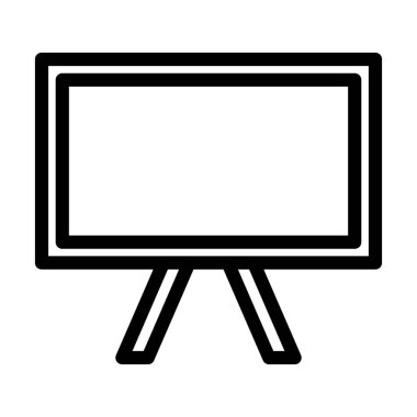 Whiteboard Vektör İllüstrasyon Satır Simgesi Tasarımı