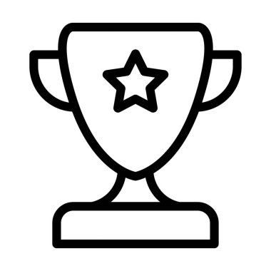 Ödül Vektörü İllüstrasyon Satır Simgesi Tasarımı
