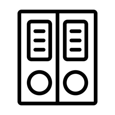 Bağlayıcı Vektör İllüstrasyon Satır Simgesi Tasarımı