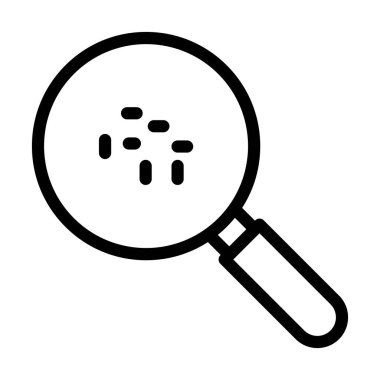 Mikrobiyoloji Vektörü İllüstrasyon Satır Simgesi Tasarımı