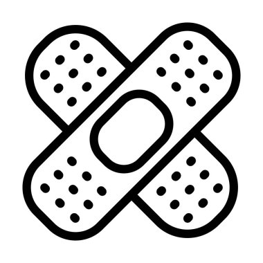 Bandajlar Vektör İllüstrasyon Satır Simgesi Tasarımı