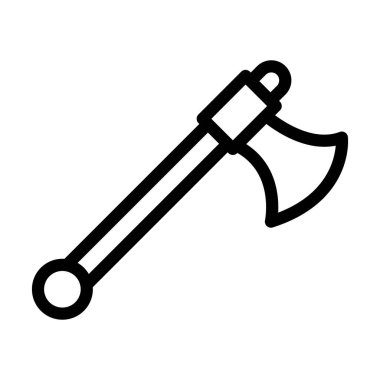 Axe Vektör İllüstrasyon Satır Simgesi Tasarımı