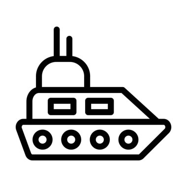 Yat Vektörü İllüstrasyon Satırı Simge Tasarımı