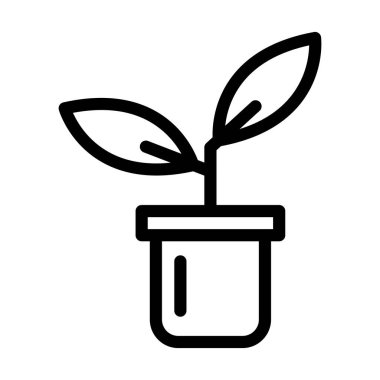 Bitki Vektörü Resmetme Satırı Simgesi Tasarımı