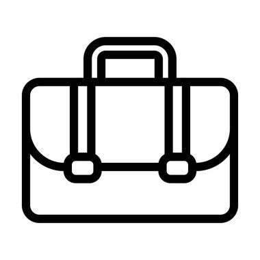 Evrak Çantası Vektör Resmetme Satır Simgesi Tasarımı