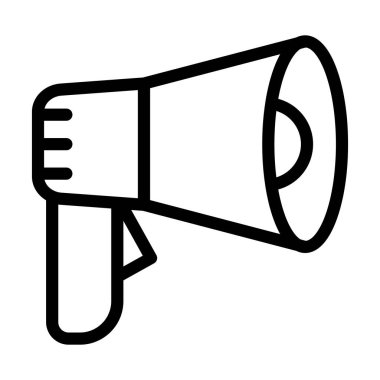 Yüksek Sesli Sözcü Vektör İllüstrasyon Satır Simgesi Tasarımı