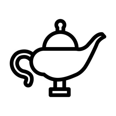 Sihirli Lamba Vektörü Resmetme Satırı Simgesi Tasarımı