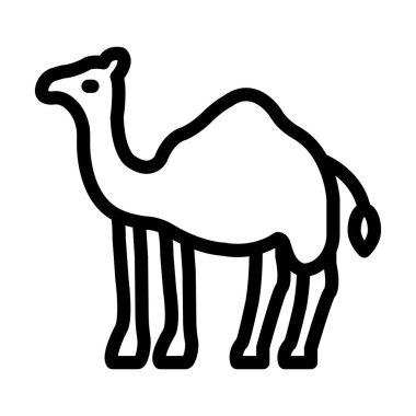 Deve Vektörü Resmetme Satırı Simgesi Tasarımı