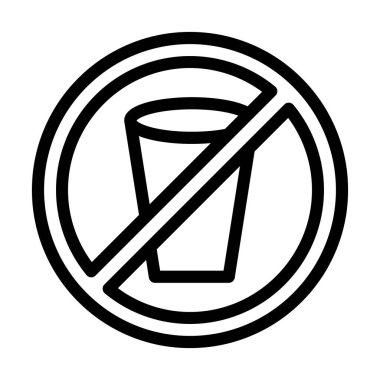 İçki Vektörü Resmetme Satırı Simgesi Tasarımı Yok