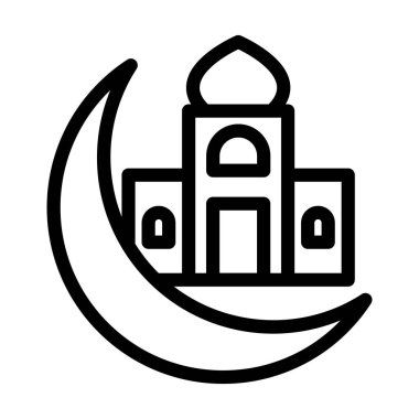 Kurban Kutlaması Vektörü Resmetme Satırı Simgesi Tasarımı