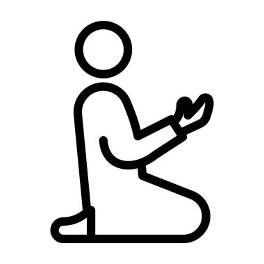 Dua Vektörü Resmetme Satırı Simgesi Tasarımı Sunuluyor