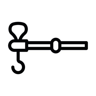 Steelyard Dengesi Vektör İllüstrasyon Çizgisi Simge Tasarımı