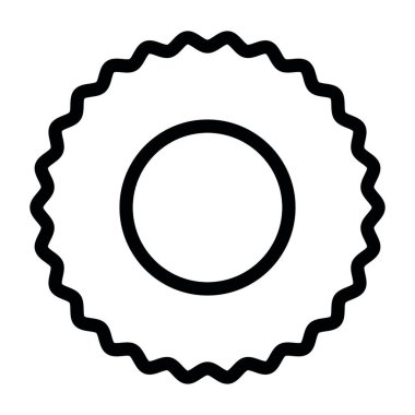 Dairesel Testere Vektörü Resmetme Satırı Simgesi Tasarımı