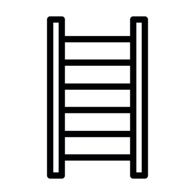 Stepladder Vektör Resmetme Satır Simgesi Tasarımı