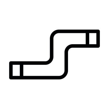 Pipes Vektör İllüstrasyon Satır Simgesi Tasarımı