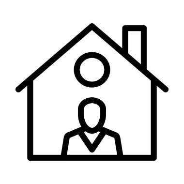 Alıcı Vektörü İllüstrasyon Satır Simgesi Tasarımı