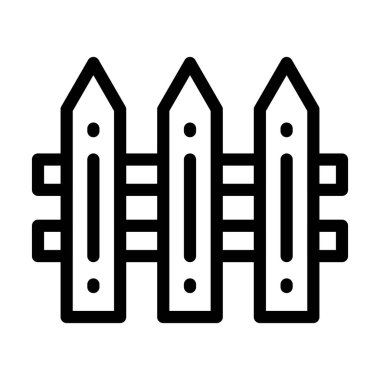 Çit Vektörü Resmetme Satırı Simge Tasarımı