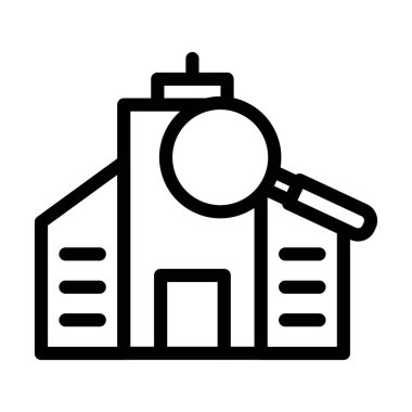 Apartman Vektörü Resmetme Satırı Simgesi Tasarımı Ara