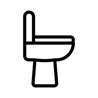 Tuvalet Vektörü İllüstrasyon Satırı Simgesi Tasarımı