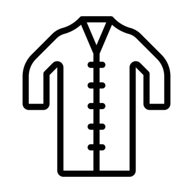 Laboratuvar Önlüğü Kalın Çizgi Simgesi Kişisel ve Ticari Kullanım İçin