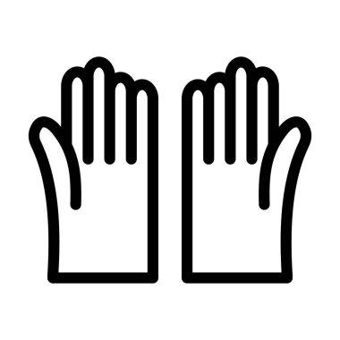Kişisel ve Ticari Kullanım İçin Eldiven Vektör Kalın Çizgi Simgesi