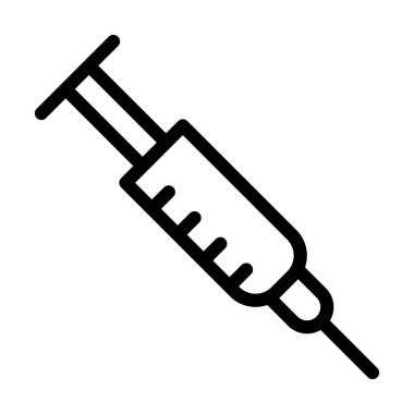 Kişisel ve Ticari Kullanım İçin Şırınga Kalın Çizgi Simgesi
