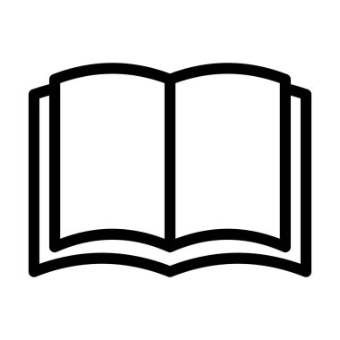 Kişisel ve ticari kullanım için Kitap Vektörü Kalın Çizgi Simgesi