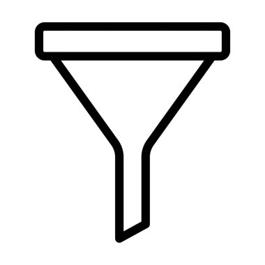 Kişisel ve ticari kullanım için Huni Vektör Kalın Çizgi Simgesi